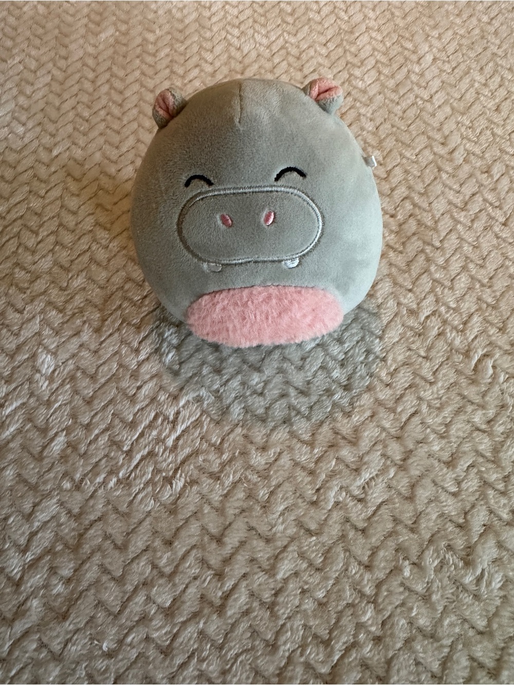 Squishmallows‎ Harrison The Grey Hippo Plush Pink and Gray